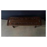 Bench with Bible Quote