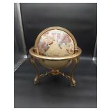 Large Tabletop Semi-Precious World Globe in Stand