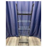 Black Metal Shelving Unit with 5 Glass Shelves