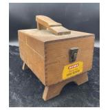 Wood Shoe Shine Box and Contents