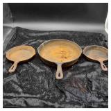 3 Cast Iron Skillets