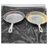 2 Cast Iron 10 1/2" Skillets