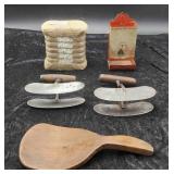 Two Double Blade Food Choppers and Misc