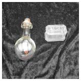 Glass Laboratory Bottle and Match Holder