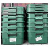 10 Green Plastic Storage Totes