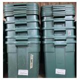 10 Green Plastic Storage Totes