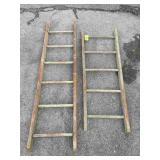 2 Wood Ladder Parts