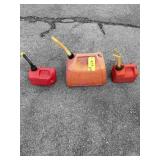 3 Plastic Gas Cans