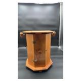 Wood Encased Lantern with Crosses on Panels