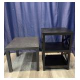 Two Black Side Tables