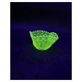 Fenton Topaz Uranium Glass Candy Dish
