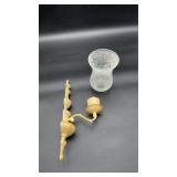 Cast Metal Wall Hanging Candle Holder