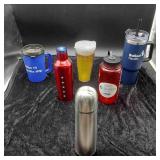 Box of Water Bottles & Misc