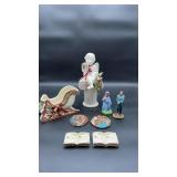 Ceramic Angel & Sleigh & Religious Items