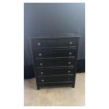 Black 5 Drawer Dresser