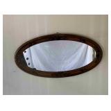 Oval Floral Motif Mirror