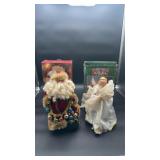 Wonderland Santa and Fiber Optic Angel