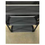 Two 5 Shelf Plastic Shelving Units