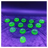 12 Hazel Atlas Uranium Small Furniture Casters