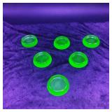 6 Hazel Atlas Uranium Large Furniture Casters