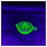 Uranium Light Green Depression Glass Juicer