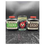 3 Partial Bottles Smokeless Powder