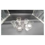 7 Clear Glass cups