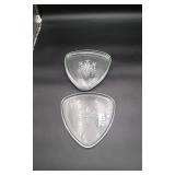 Set of 7 Indiana Glass snowflake snack plates