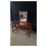 Wooden 3 Drawer Vanity Table with Mirror