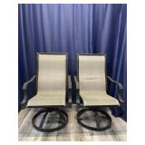 Two Outdoor Swivel Chairs