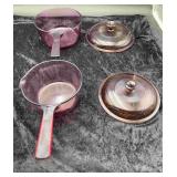 2 Purple Visionware Pots