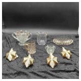 9 Items of Cut glass and Misc