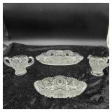 4 Cut Glass Items