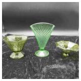 2  Green Glass Items