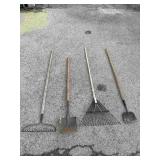 Yard Rake, Rake, Shovel, and Scrapper