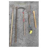 Potato Fork, Axe Handle, Scythe, and Hook