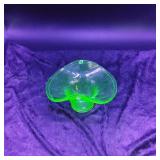 Light Green Uranium Depression Glass Basket