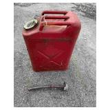 Red Metal 5 Gallon Gas/Kerosene Can