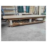 Wood Work Bench on Wheels