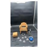 Doll Size Wooden Chair & Misc