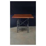Table Made Using Sewing Treadle Bottom