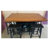 Breakfast Table with 4 Stools