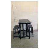 Two Seater Bar Height Black Table