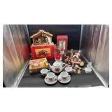 Nativity Set, Tea Set, and Misc Christmas Items