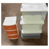 Sterilite 3 Drawer Plastic Organizer & 4