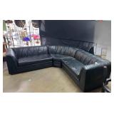 Black Leather Sectional Couch