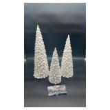 3 LED Christmas Trees in Box