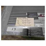 8 Gray Paintable Vinyl Shutters. Size in picture