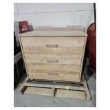 3 Drawer Dresser Natural Oak Finish.