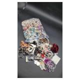 Box of Crafting Beads & Jewelry Items